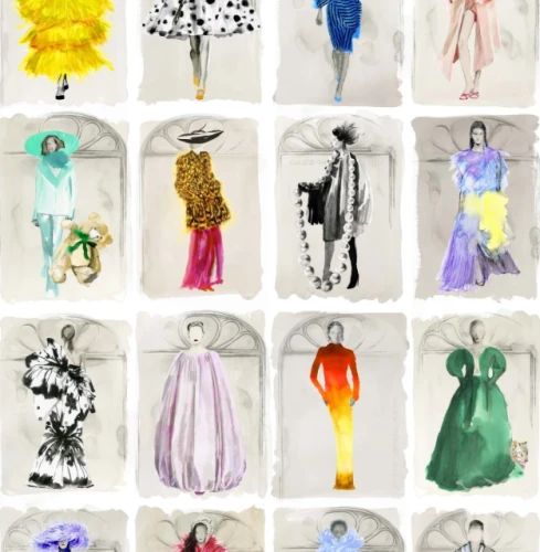 Tapeta w modelki w oknach Cole & Son 175-2007M Couture Carouse