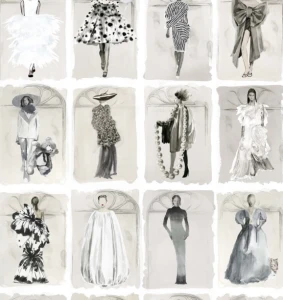 Tapeta w modelki w oknach Cole & Son 175-2008M Couture Carouse