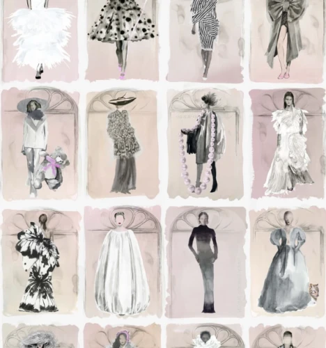 Tapeta w modelki w oknach Cole & Son 175-2012M Couture Carouse