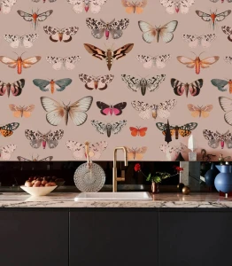 Fototapeta motyle Colorful Butterfly Pink Wallcolors