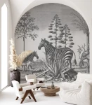 Fototapeta zebry Zebra on agave wallcolors