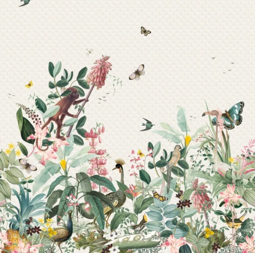 Tapeta ogród So Avantgardening 600103.335 Christian Fischbacher 1819