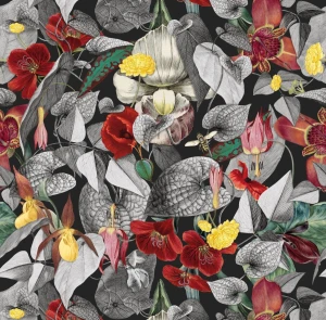 Tapeta w liście Gardenia 600100.340 Christian Fischbacher 1819