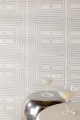 Tapeta etniczna z geometrycznym wzorem Khroma RIC302 Serica