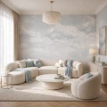 Tapeta niebo Wall Art White Birds