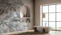 Tapeta rycina pejzażowa Wall Art Sanctuary Grey