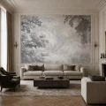 Tapeta rycina pejzażowa Wall Art Sanctuary Grey