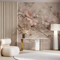 Tapeta kwiaty japońskiej wiśni Wall Art Sakura Beige