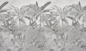 Tapeta tropikalna roślinność Wall Art Robinson Sketch