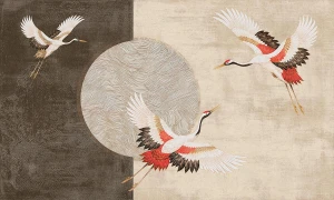 Tapeta japońska Wall Art Modern Tsuru