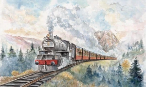 Tapeta pociąg Wall Art Express 