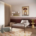 Tapeta w kratkę Wall Art Check Clay