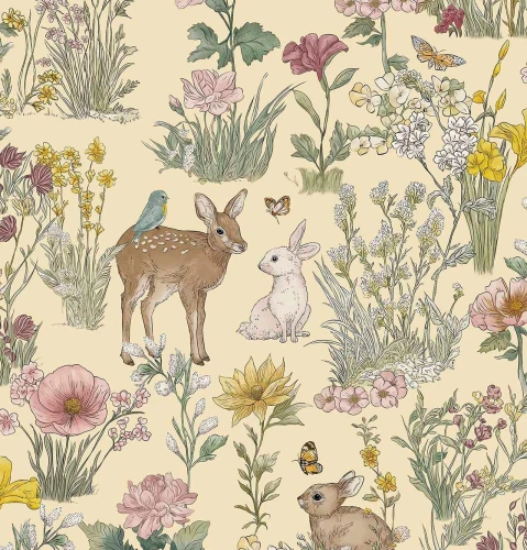 Tapeta dziecięca w leśne zwierzęta 363191 Eijffinger Tiny Treasures