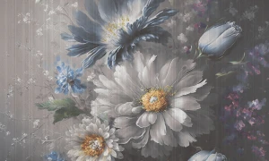 Tapeta kwiaty Sapphire blooms Rauv The First
