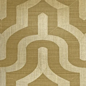 Tapeta geometryczna z abaki Casamance 71940326 Odeon Mogador Dore