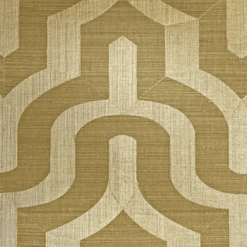 Tapeta geometryczna z abaki Casamance 71940326 Odeon Mogador Dore