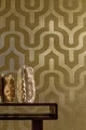Tapeta geometryczna z abaki Casamance 71940326 Odeon Mogador Dore