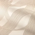 Tapeta tekstylna jak zamsz art deco Casamance 72720055 Odeon Ivoire argent