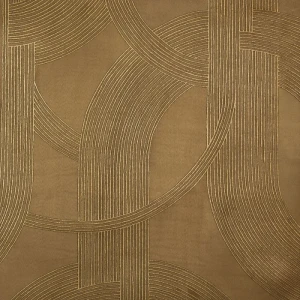 Tapeta tekstylna jak zamsz art deco Casamance 72720266 Odeon Ambre dore