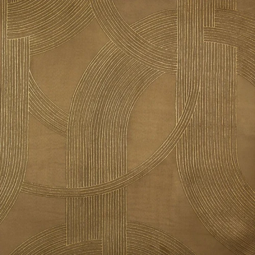Tapeta tekstylna jak zamsz art deco Casamance 72720266 Odeon Ambre dore
