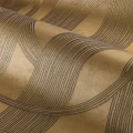 Tapeta tekstylna jak zamsz art deco Casamance 72720266 Odeon Ambre dore
