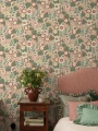 Tapeta kwiaty retro 9172 Happy Hollyhocks Flowers Borastapeter