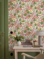 Tapeta kwiaty retro 9171 Happy Hollyhocks Flowers Borastapeter