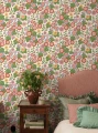 Tapeta kwiaty retro 9171 Happy Hollyhocks Flowers Borastapeter