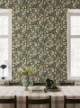 Tapeta kwiaty retro 9173 Happy Hollyhocks Flowers Borastapeter