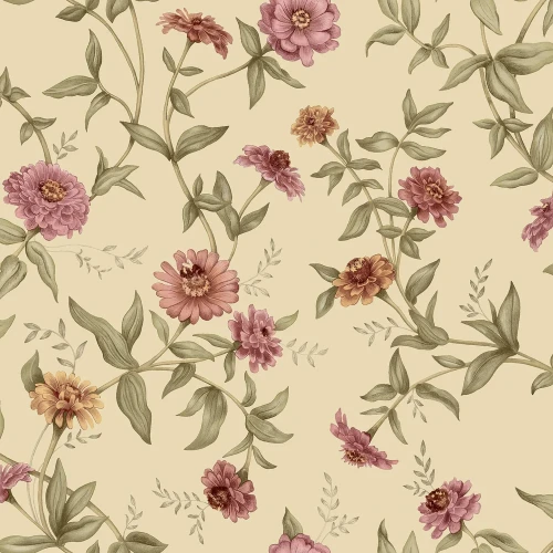 Tapeta w kwiaty 9154 Zinnia Flowers Boras Tapeter