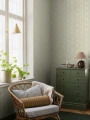 Tapeta w kwiaty i pasy 9163 Hufvudsta Gard Flowers Borastapeter