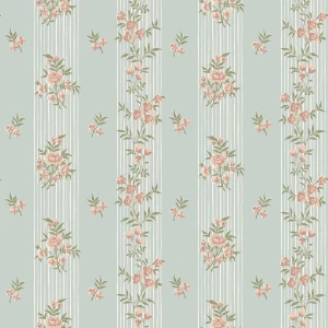 Tapeta w kwiaty i pasy 9164 Hufvudsta Gard Flowers Borastapeter