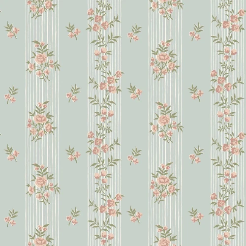 Tapeta w kwiaty i pasy 9164 Hufvudsta Gard Flowers Borastapeter