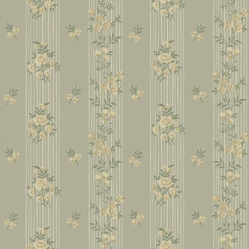 Tapeta w kwiaty i pasy 9165 Hufvudsta Gard Flowers Borastapeter