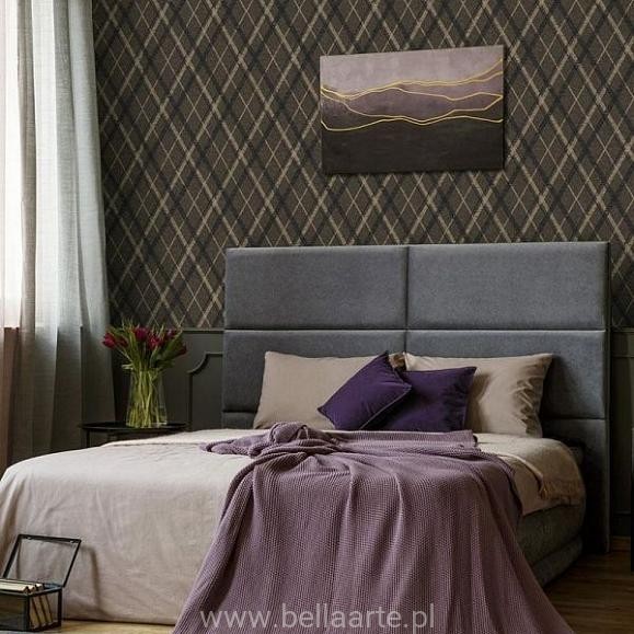 tapeta ścienna do sypialni za łóżkiem