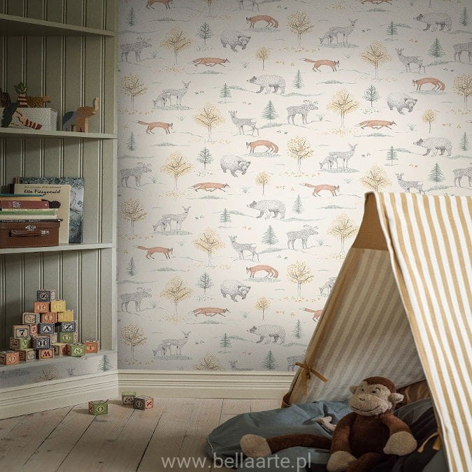 tapeta dziecięca w zwierzątka